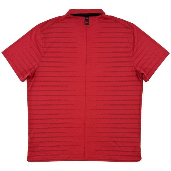 Nike Polo Shirt Mens Sz XL Red Short Sleeve Tiger Woods Dri-Fit Golf Performance - Picture 5 of 13